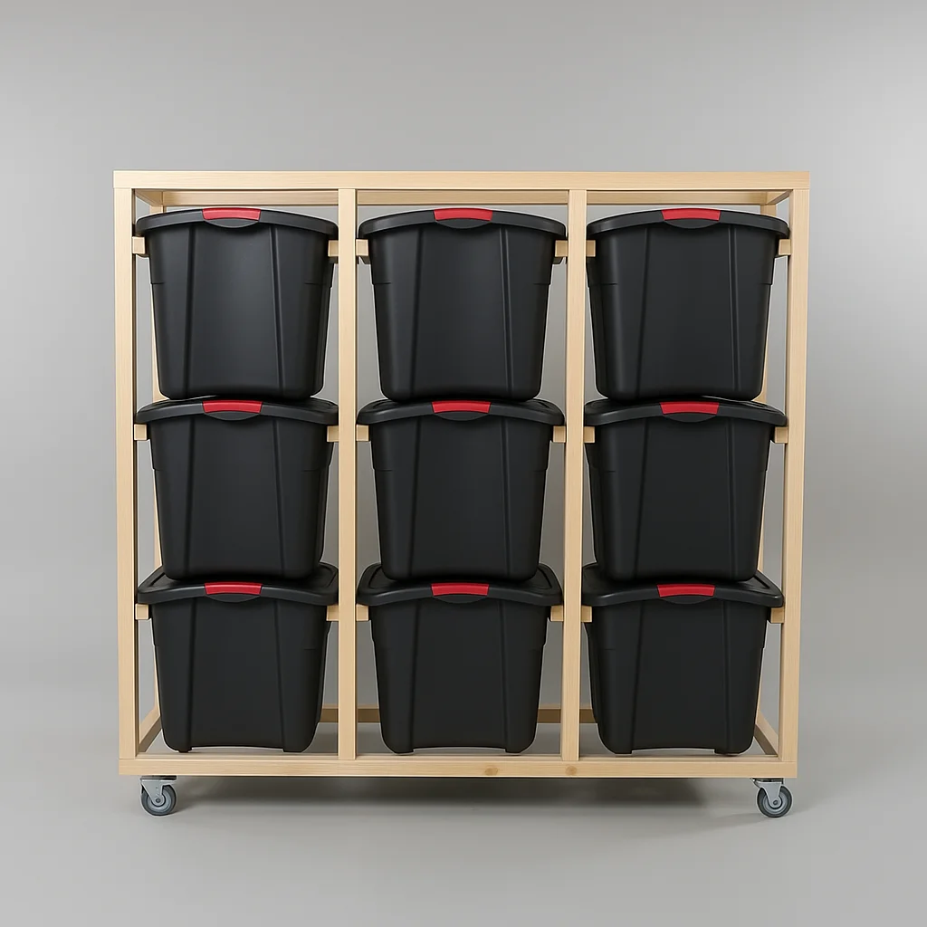 Three Column Tote Rack