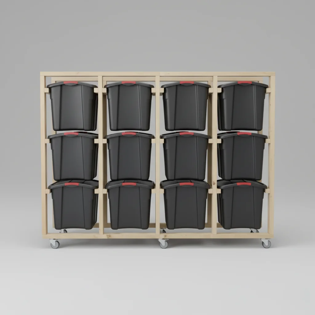 Four Column Tote Rack